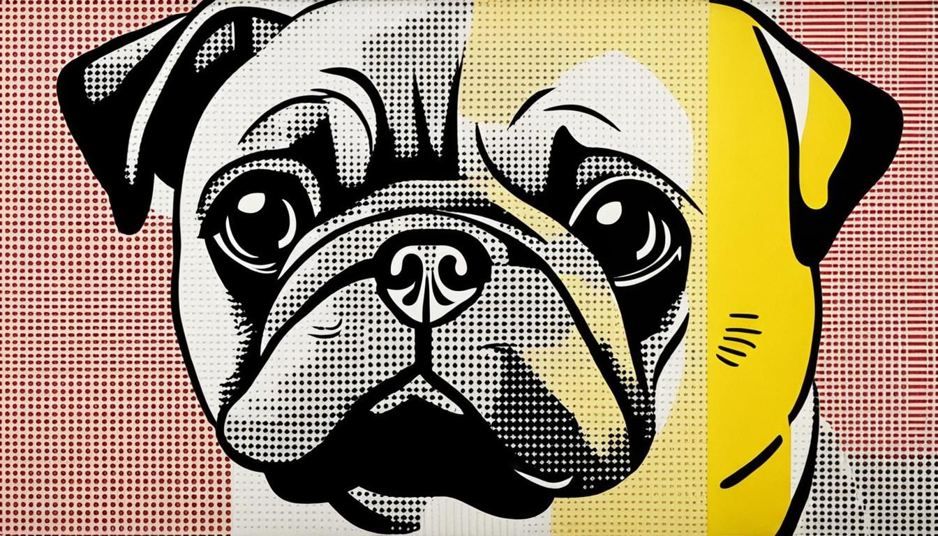 Pug Portrait in Pop Art Style