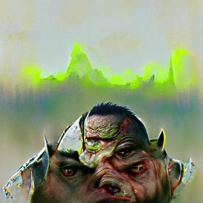 Fierce Orc Warrior Ready for Battle