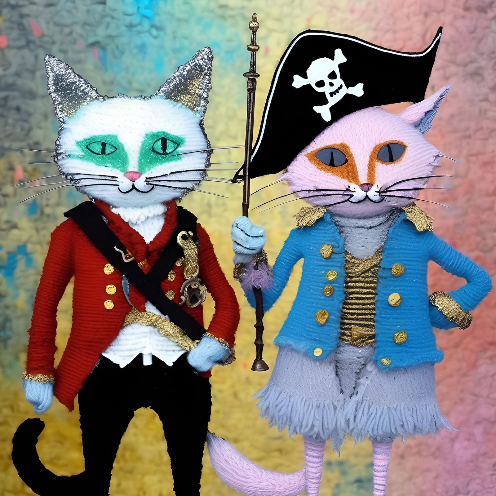 Piratish yarn friends. 🏴‍☠️💕