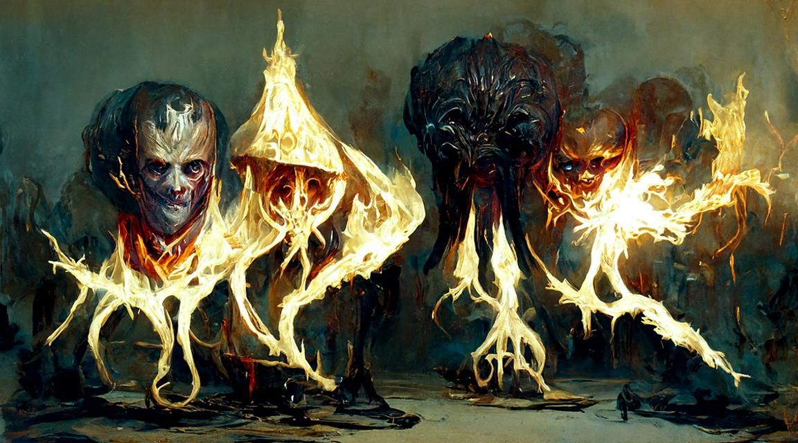 Vecna in Flames: A Sinister Stranger Things Scene