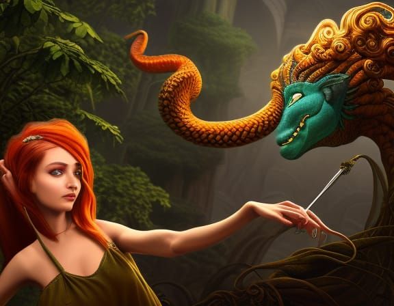 Selfies with Mythical Creatures : Me and Medusa