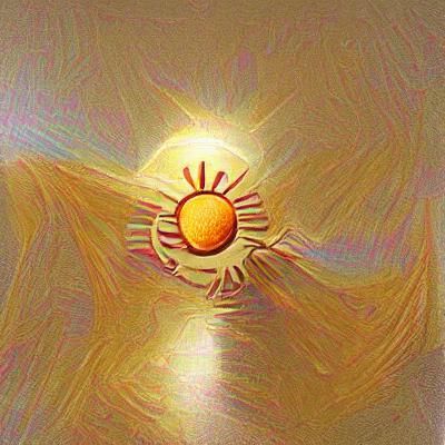 Radiant Sun in a Clear Blue Sky