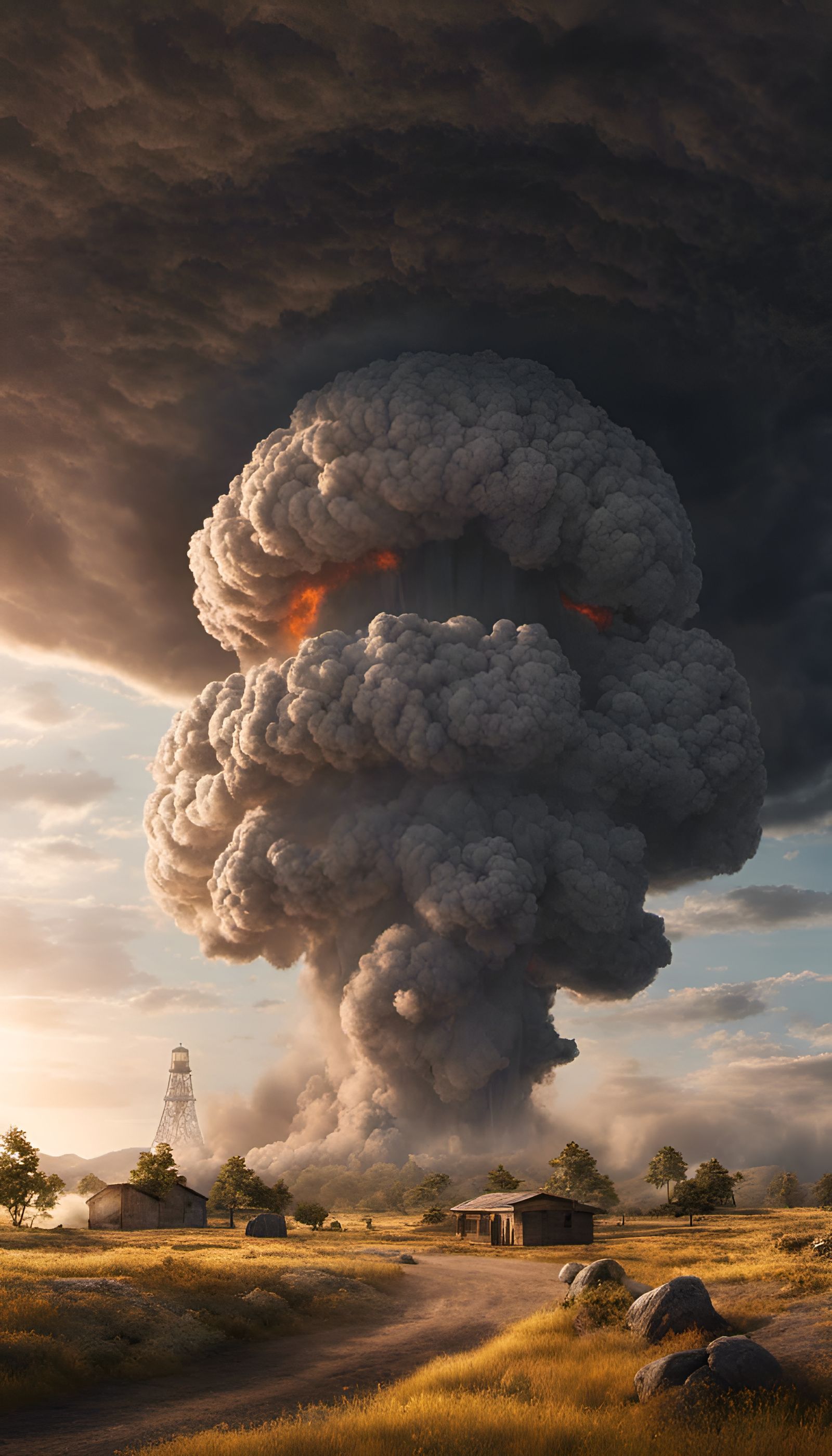 Nuclear Explosion: Post-Apocalyptic Photorealistic Concept A...