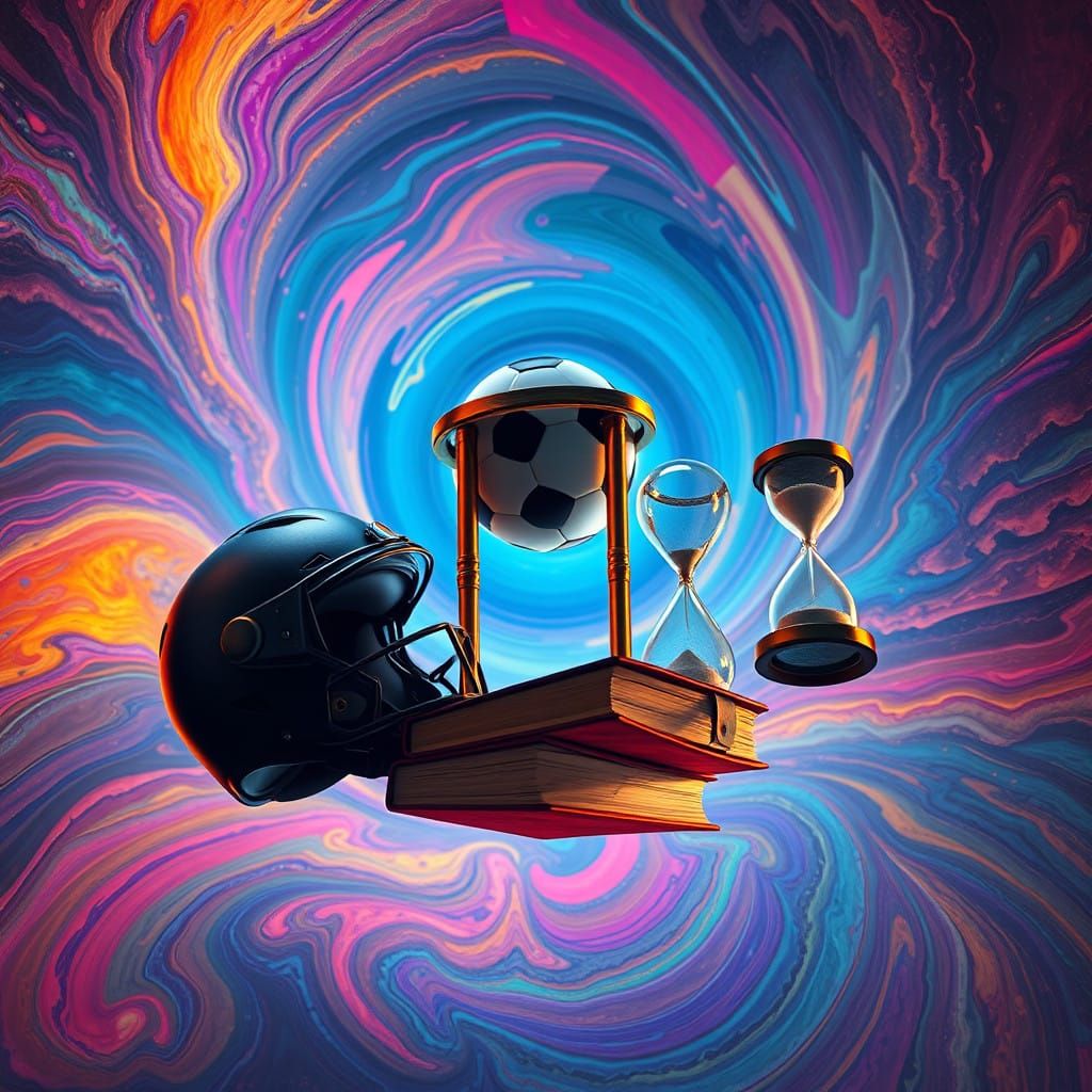 Whimsical Fantasy Scene in Vibrant Colors