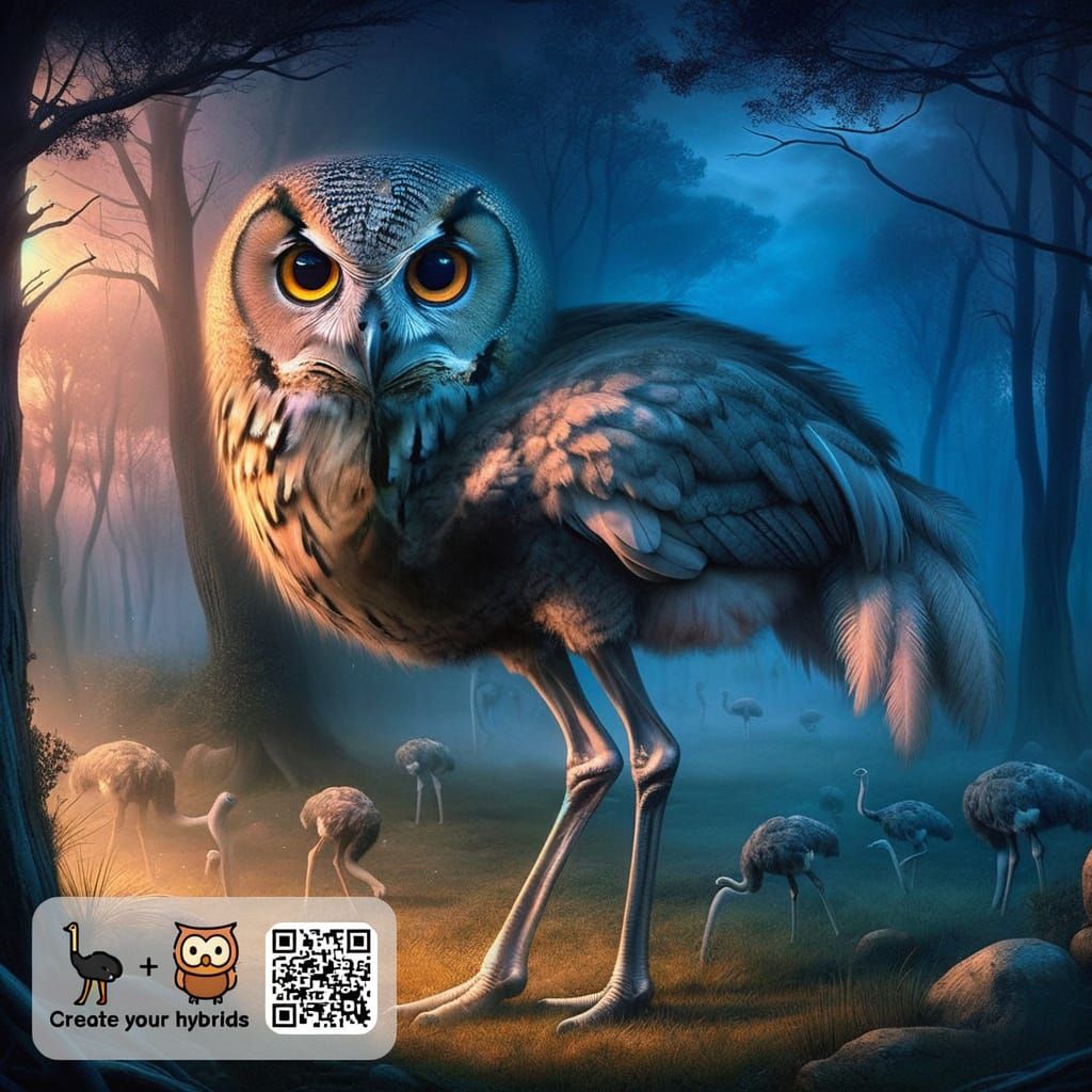 Owlstritch: A Fanciful Hybrid Bird Creature