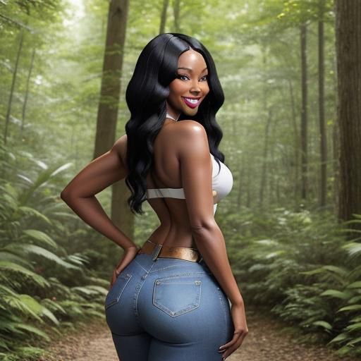 Ladybug Model in Forest: Realistic Portrait