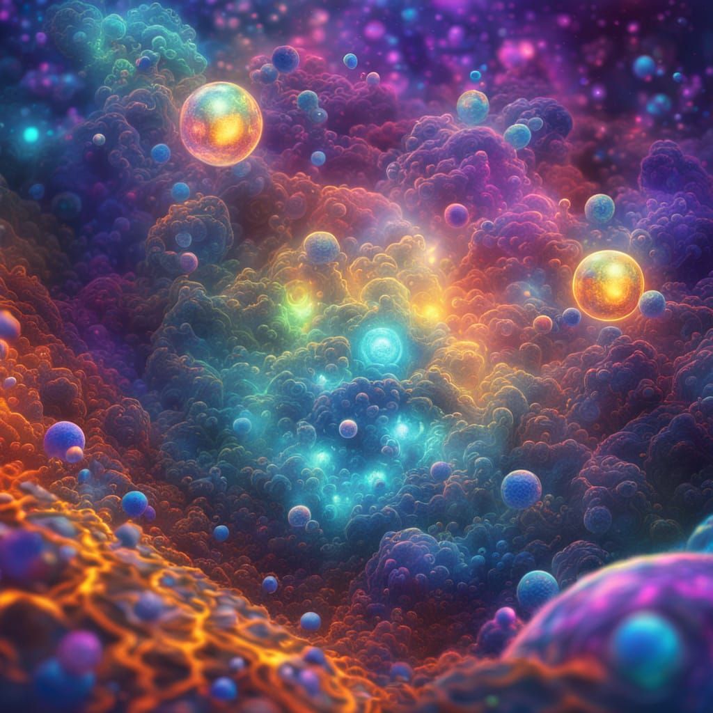 Psychedelic Molecule in a Surrealist Cosmic Dream