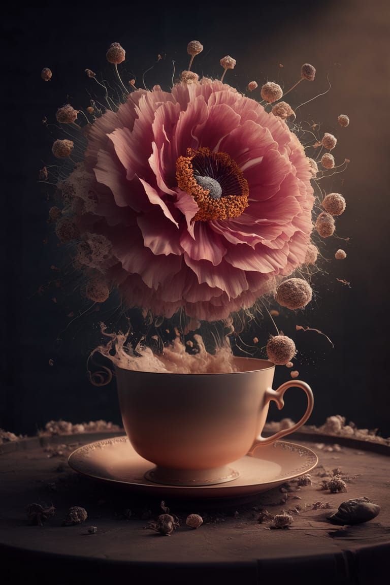 Exploding Teacups in Cinematic Style