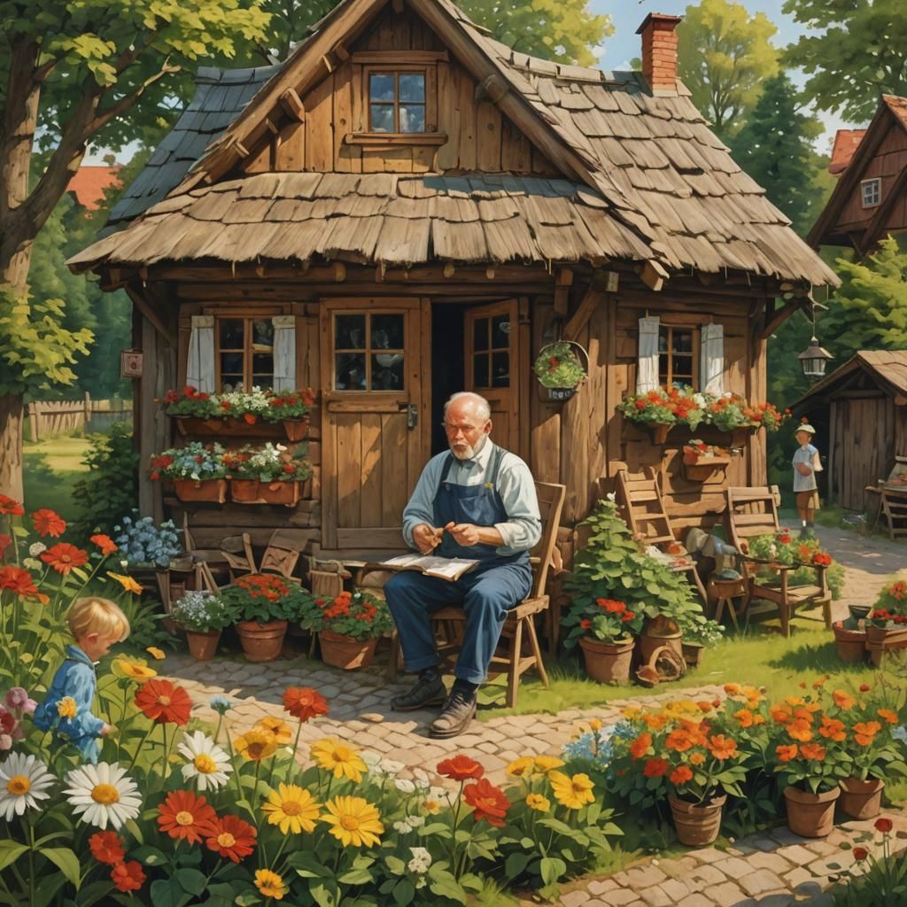 Gnomes and Elves in Enchanted Forest