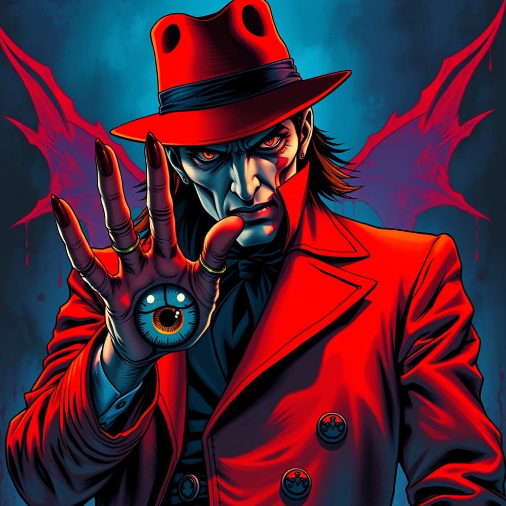 Dark Vampire Lord Alucard in Horrorcore Style