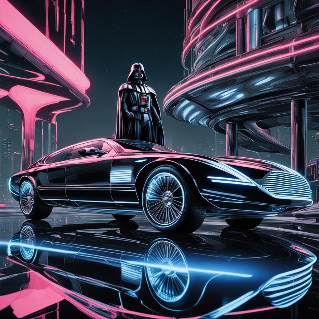 Darth Vader's Neo-Futuristic Car Concept Art