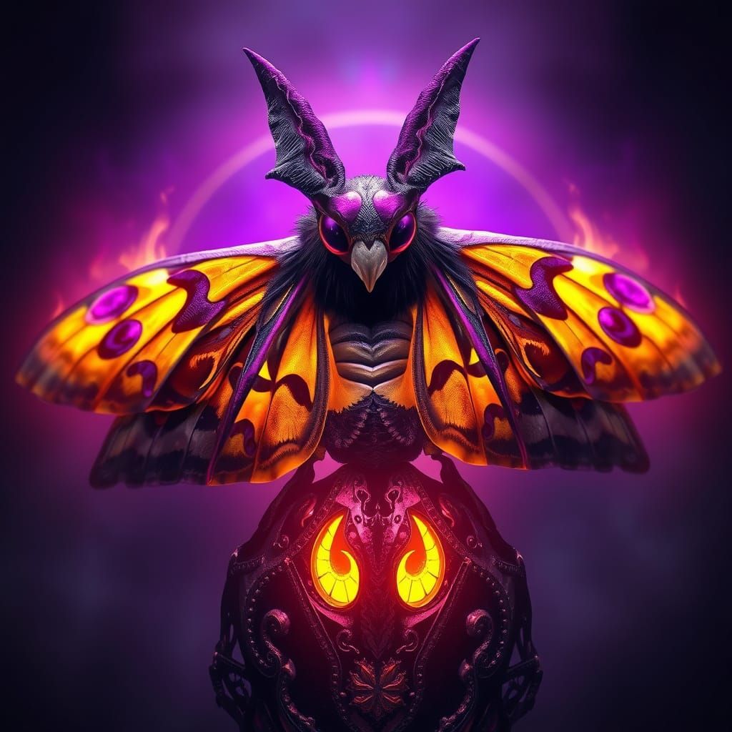 Ethereal Death's-Head Hawkmoth in Mystical Ambiance