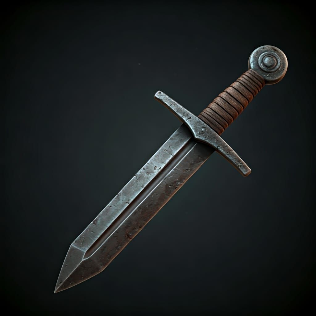Worn Short Sword in Rustic Realism Style