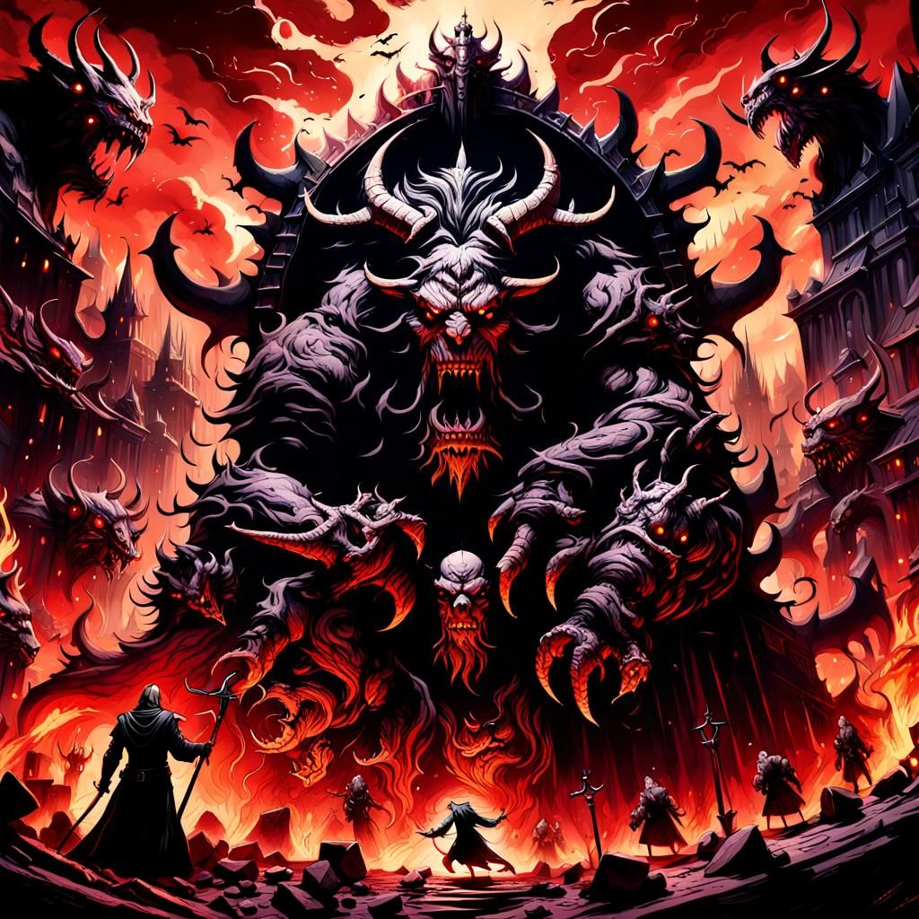 Demons in Hell: Dark Fantasy Concept Art