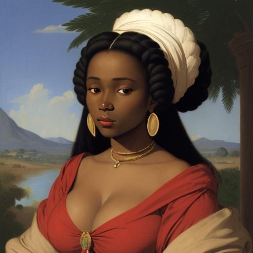 Elegant Portrait of an African Queen