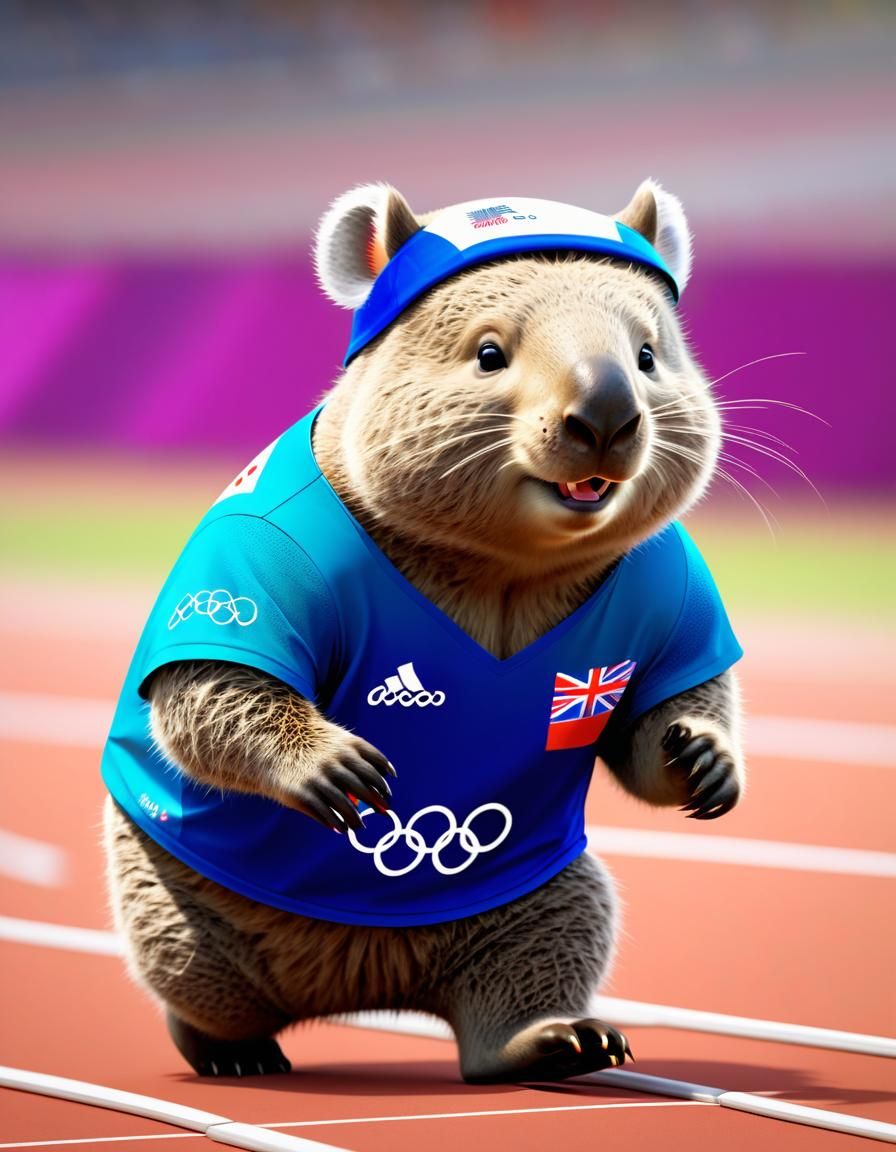 Wombat Athlete Races in Olympic Relay