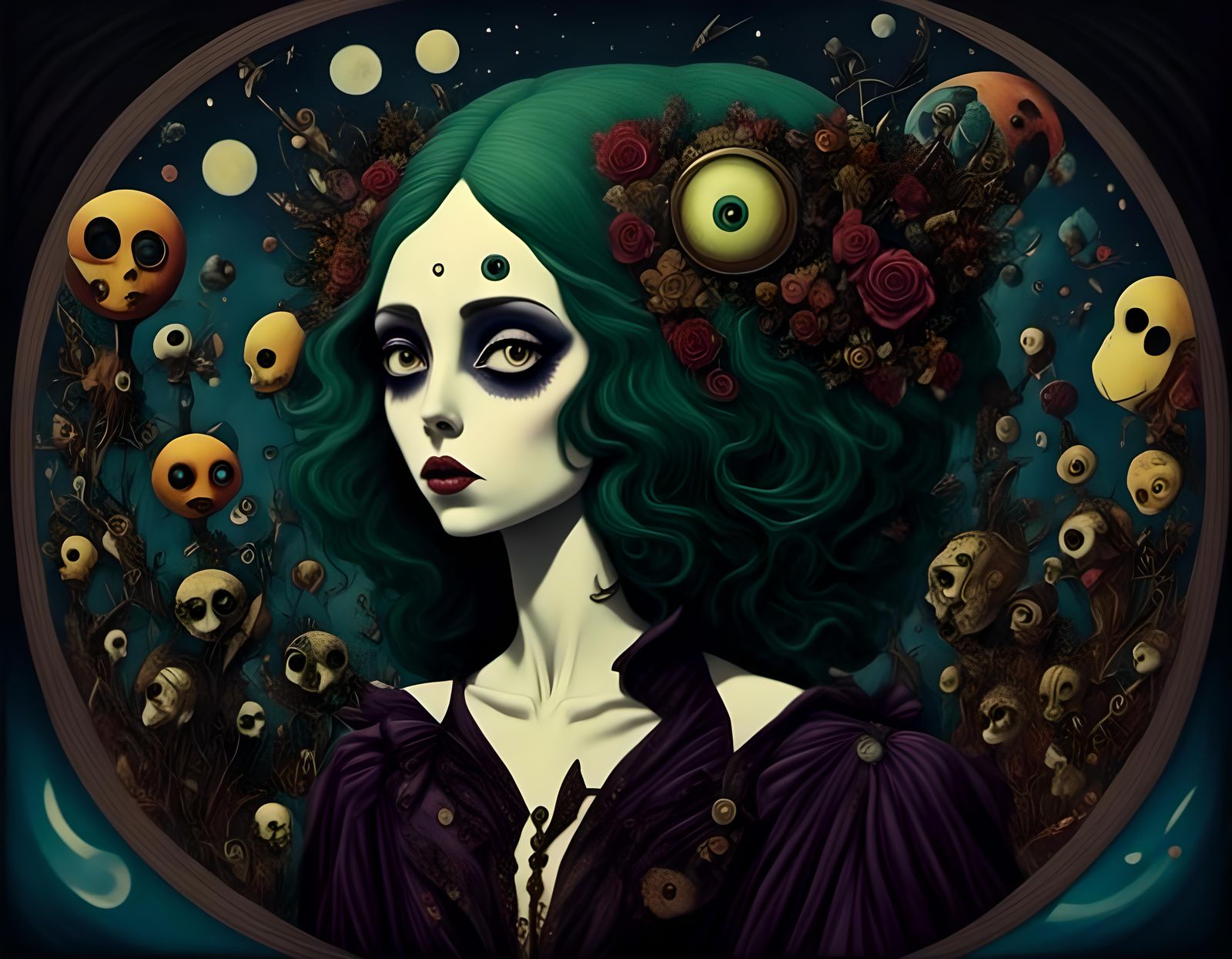 Psychedelic Sundown in Surrealist Style