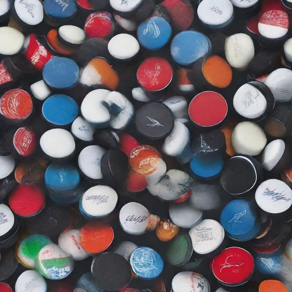 Ice Hockey Pucks Composition