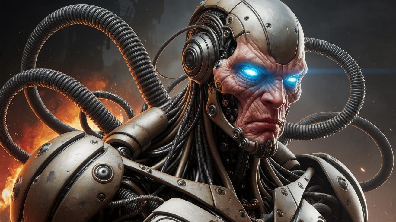 Cybernetic Warrior in Gigeresque Combat Gear