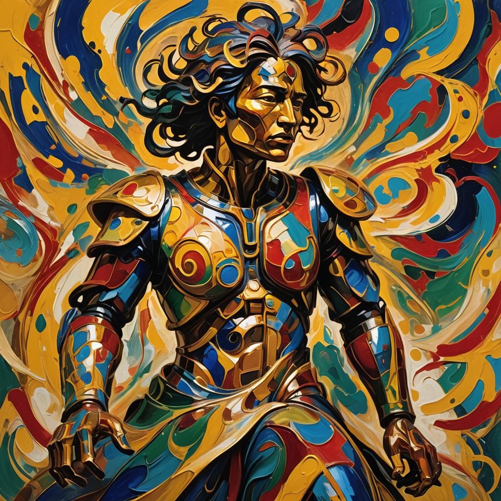 Abstract Expressionist Tau'ri Figure in Fauvist Style