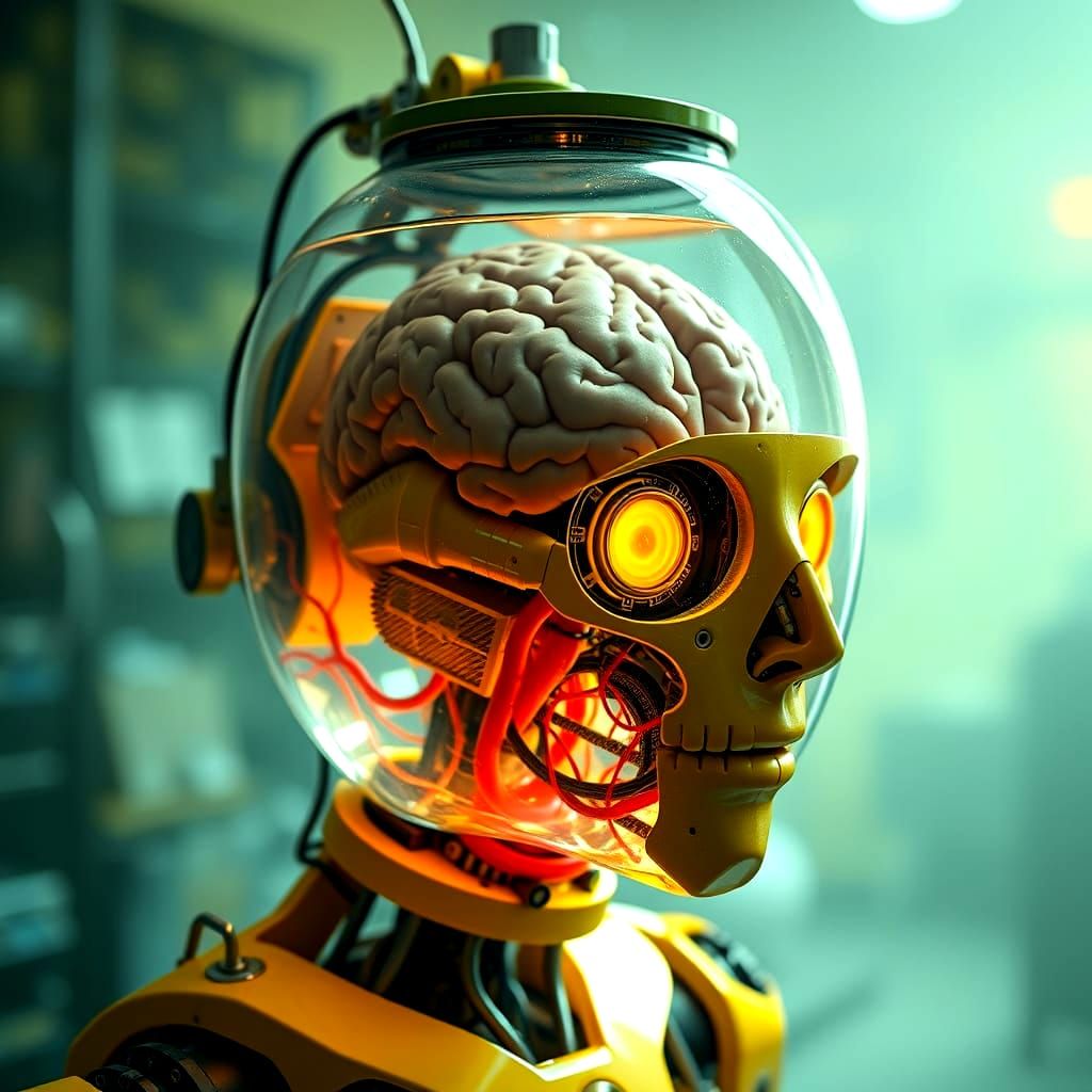 Albert's Brain Inside the Omicron Model Cyborg #1