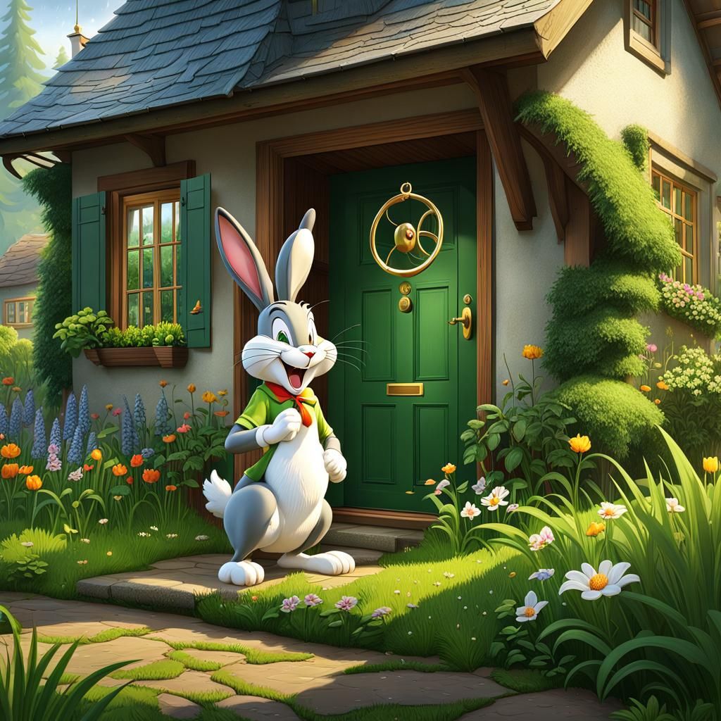Bugs Bunny Wakes Up in Detailed Village