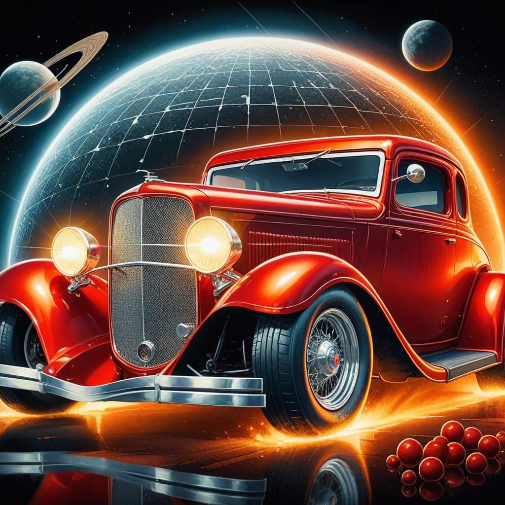 Hyper-Realistic 1933 Ford Eliminator Coupe at Night