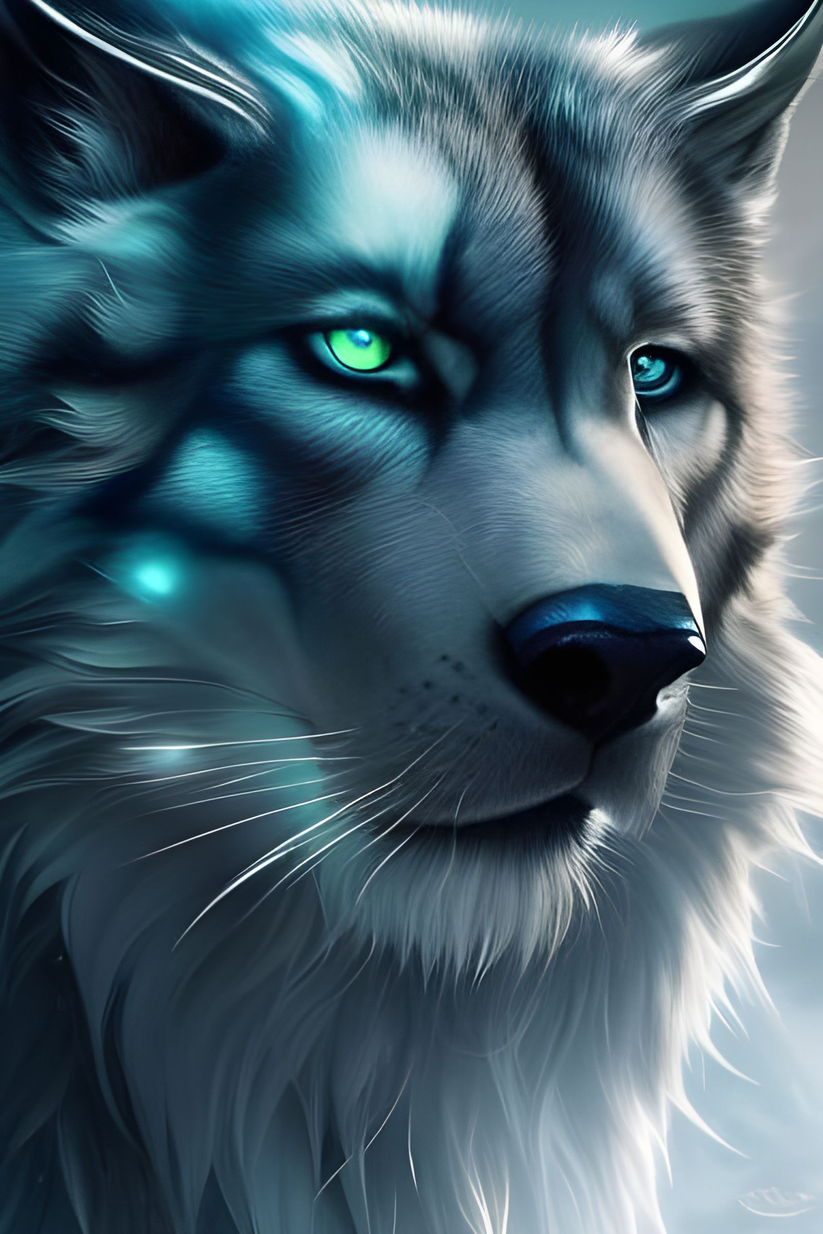 Majestic Werewolf Portrait in Hyperdetailed Fantasy Art