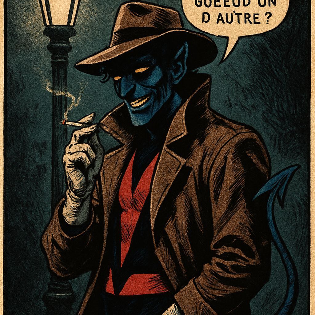 Nightcrawler in Trenchcoat, Comic Book Art