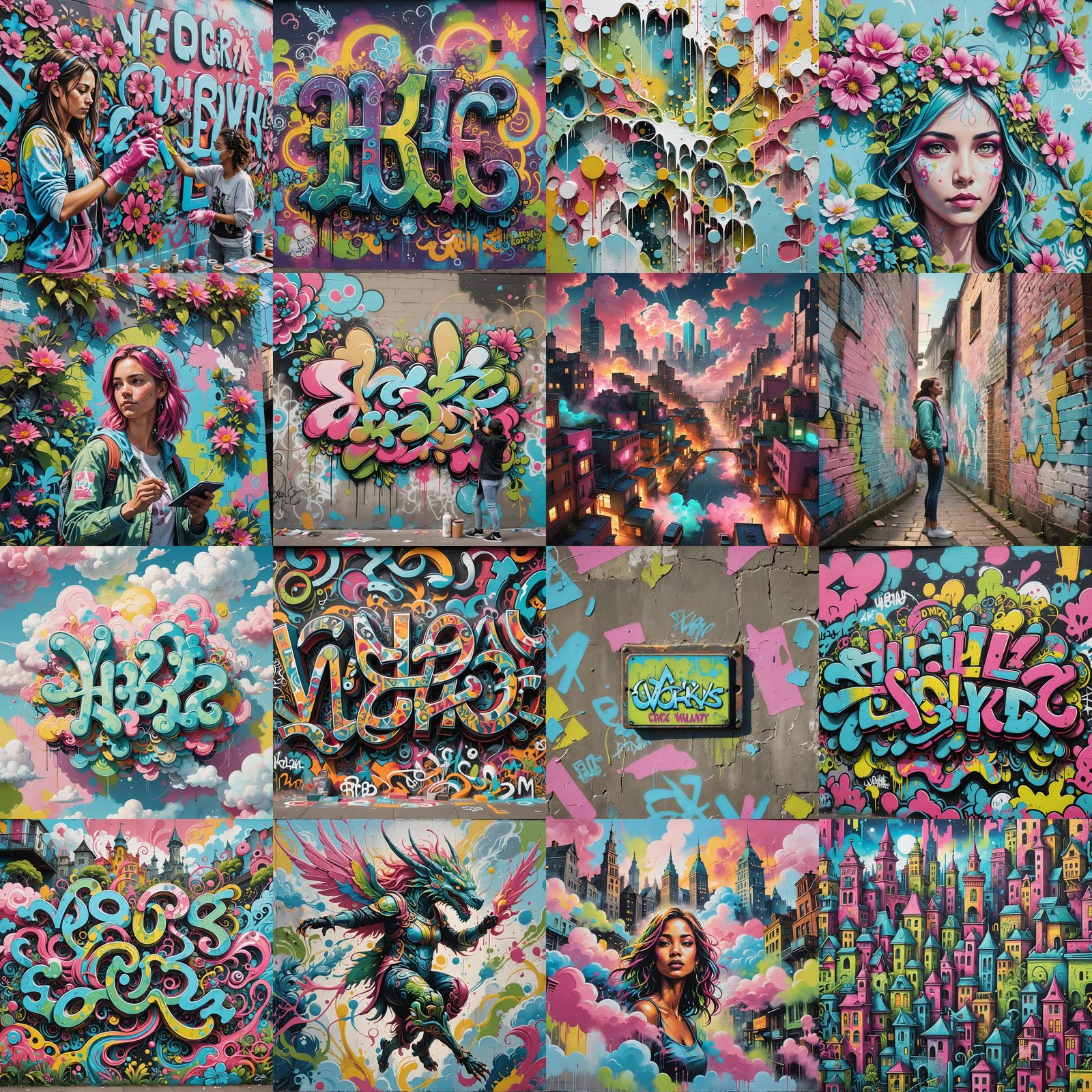 Graffiti Wall Art of Name Tag Vicky G