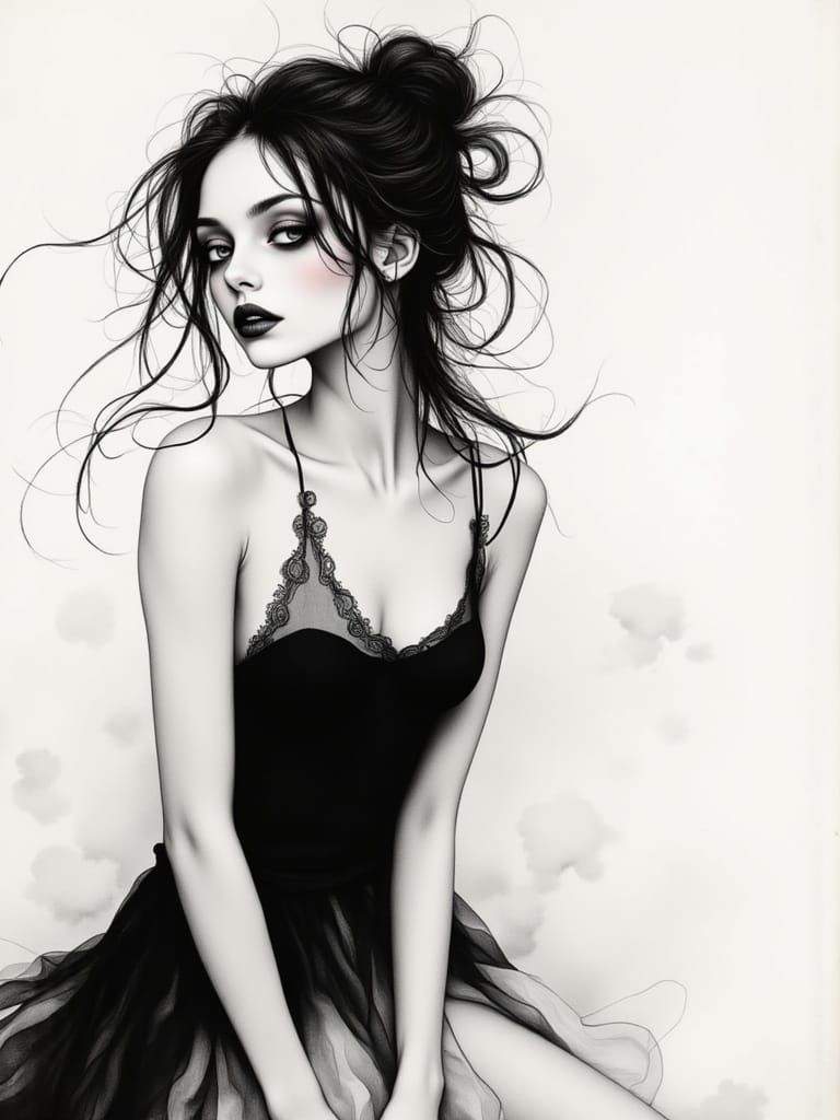 Surreal Figure Study in Moody Darkness