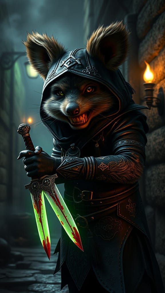 Quokka Assassin Embracing Dark Magic