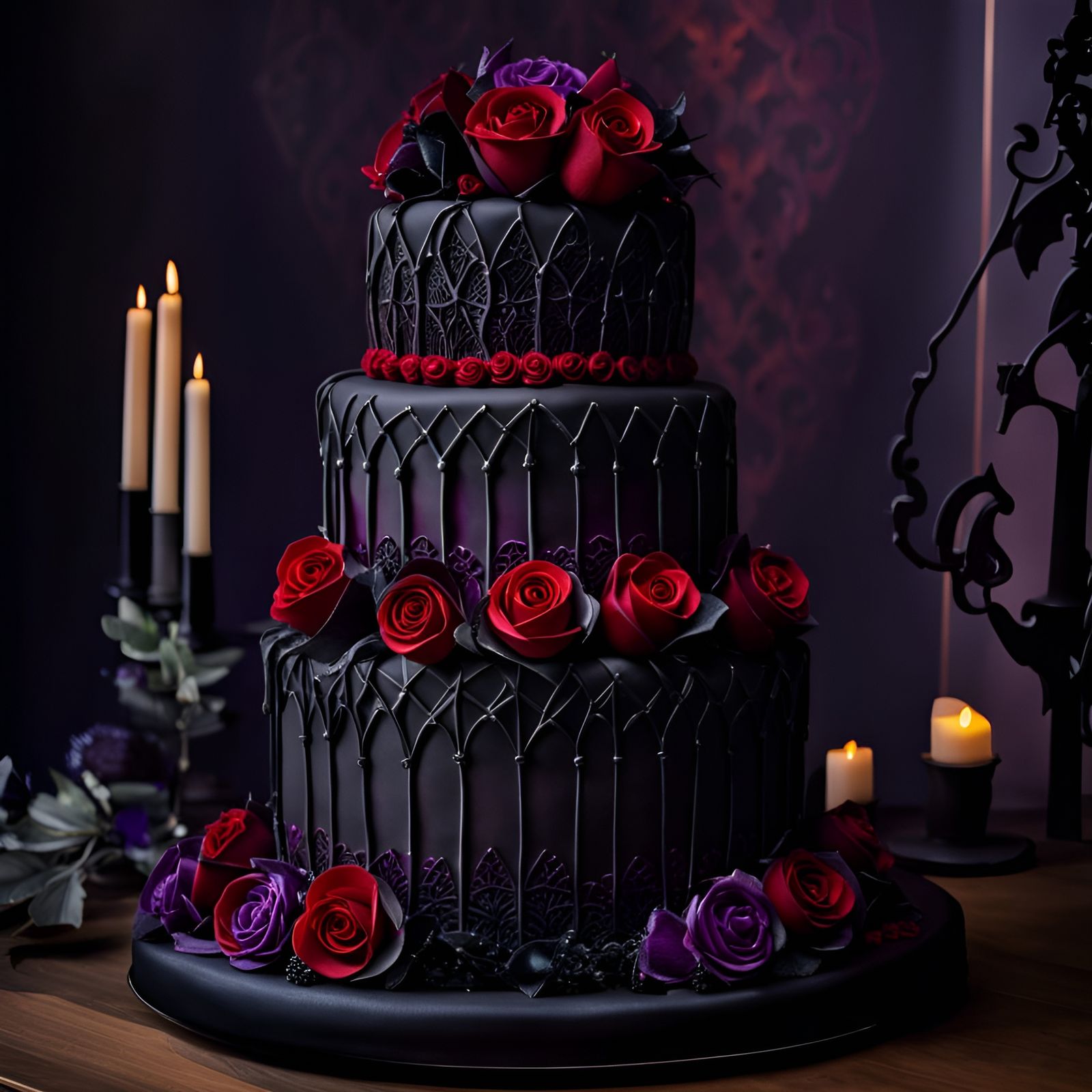 Goth cake design