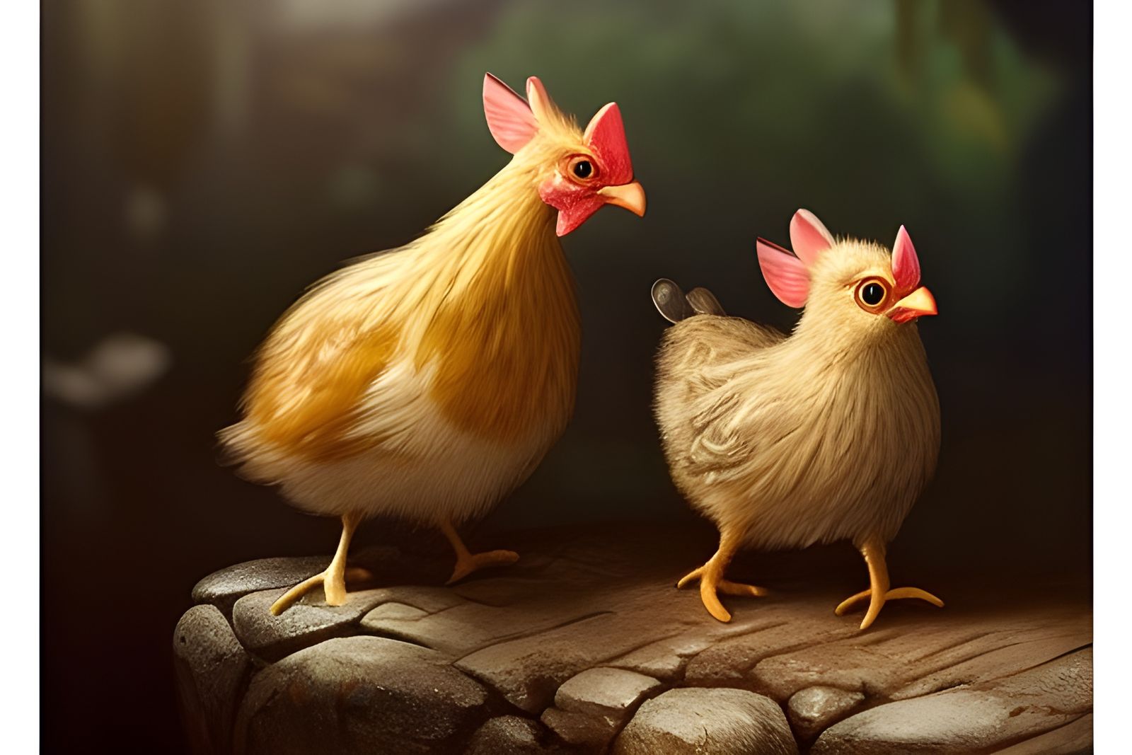 Hen Fostering Chicks: Pixar-Inspired Adventure