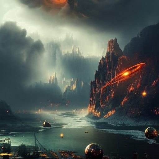 Epic Explosions: A Maximalist Digital Matte Painting