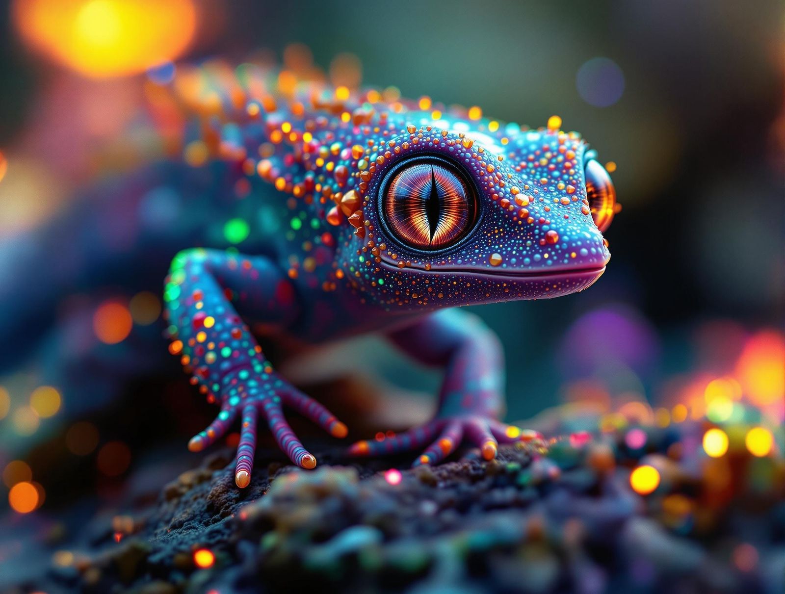 Fractal Alien Gecko Creature with Cinematic Lighting