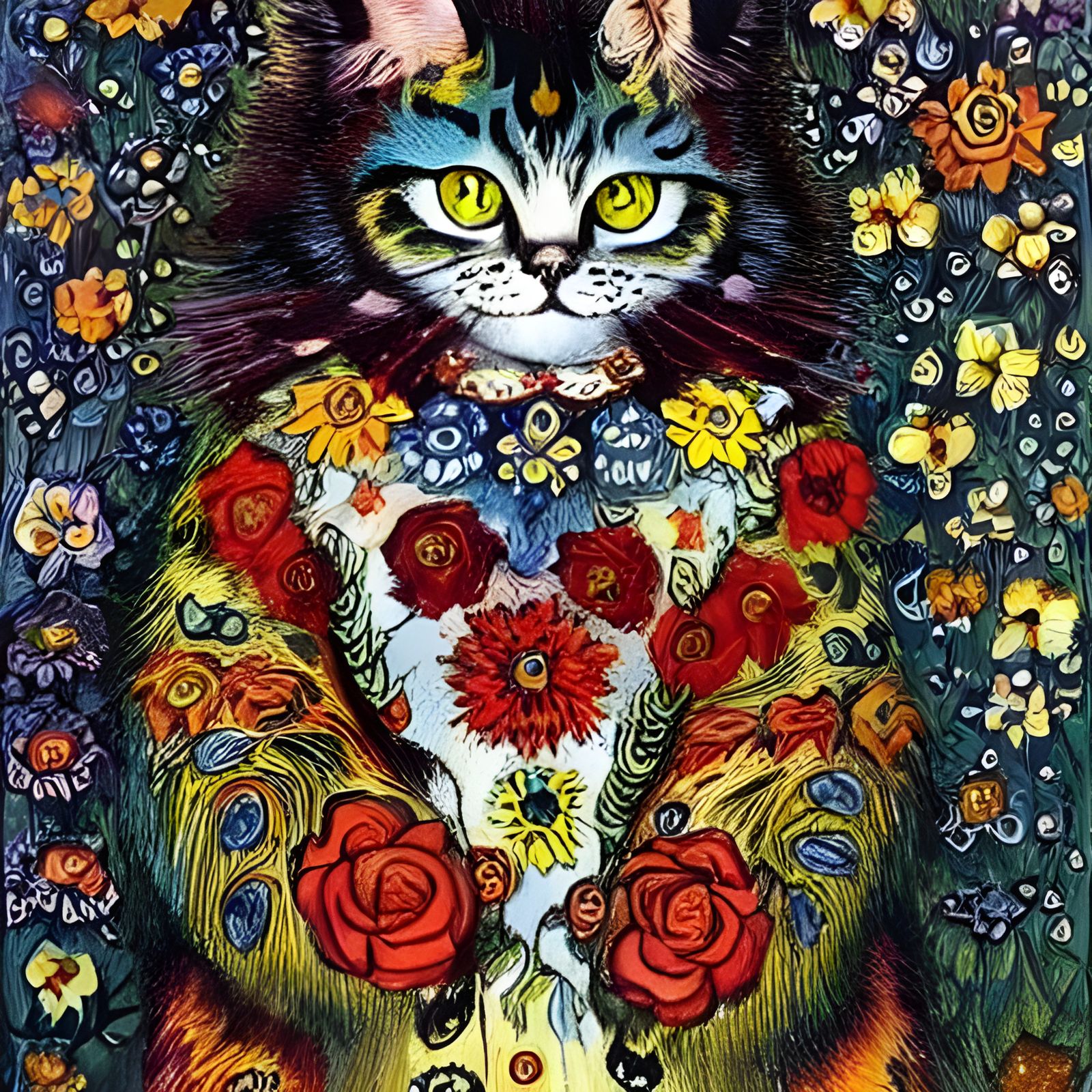 AI Interpretation of Louis Wain Cats