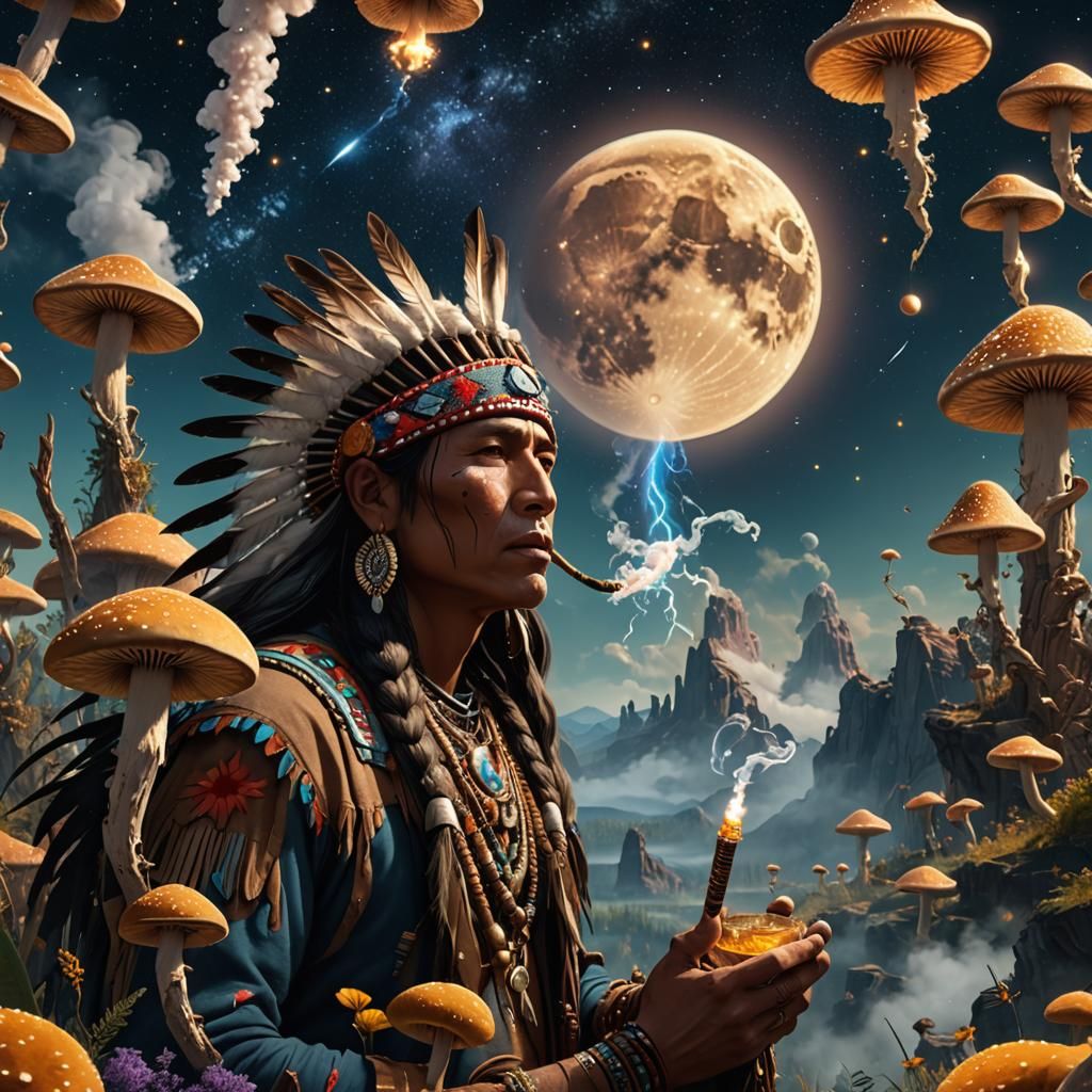 Native American Vaping with Honeycomb Mushrooms
