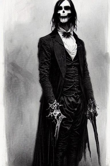 Sinister Gothic Gentleman in Horror Style