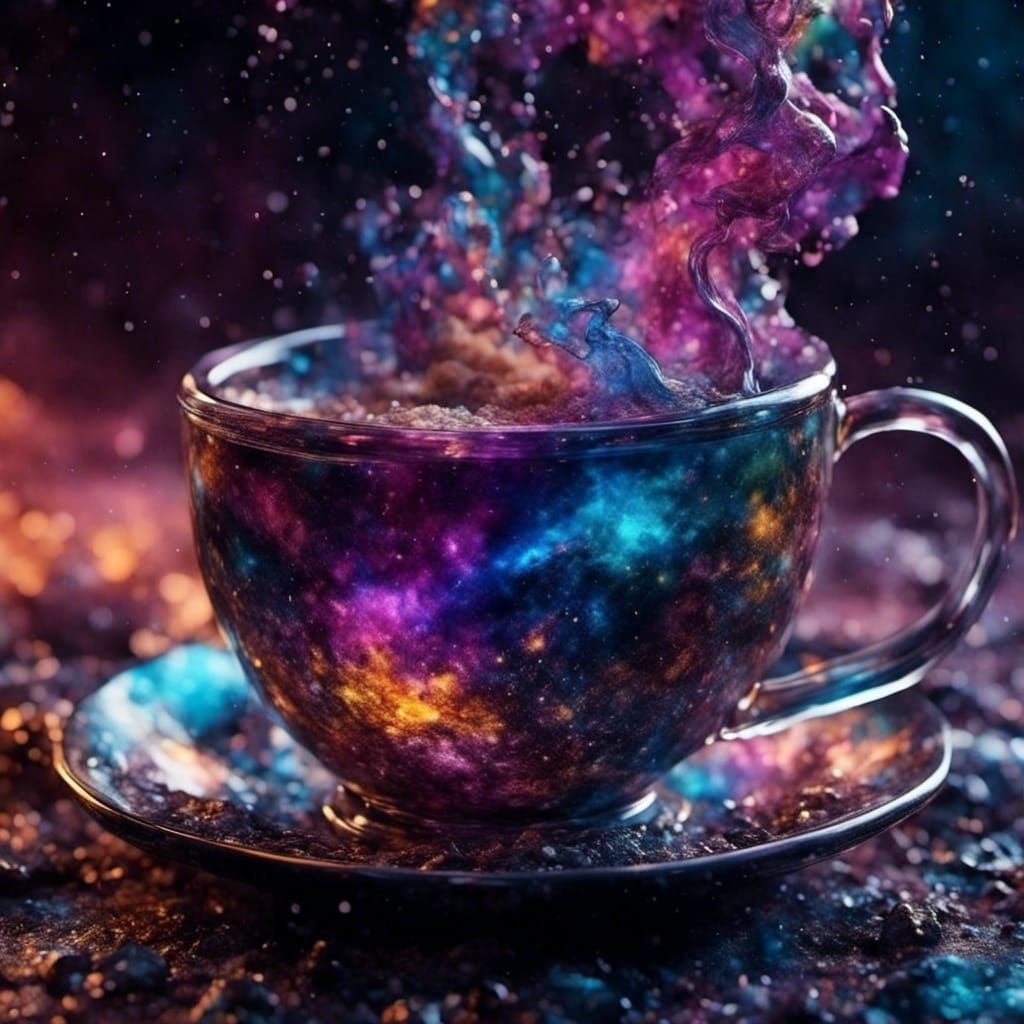 Iridescent Galaxy Coffee Cup