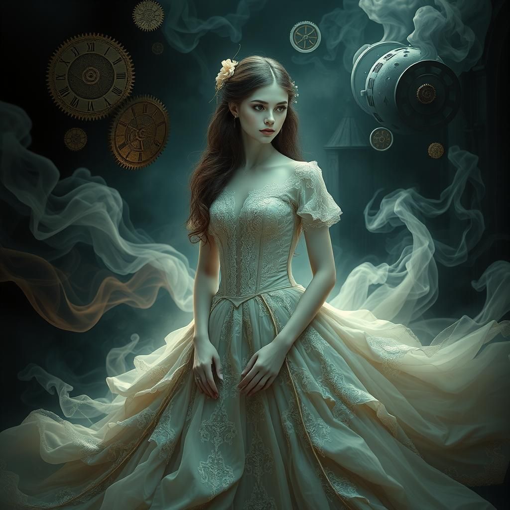 Chronos' Waltz: The Porcelain Dreamer in Melting Time