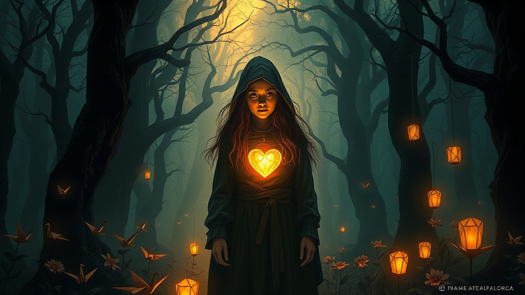 Enchanted Witch in Misty Forest Concept Art