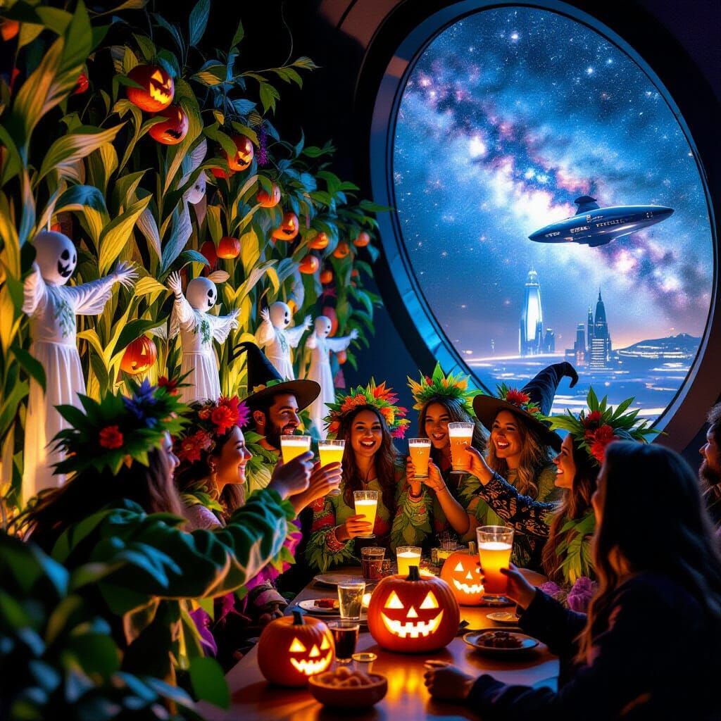 group of party-goers