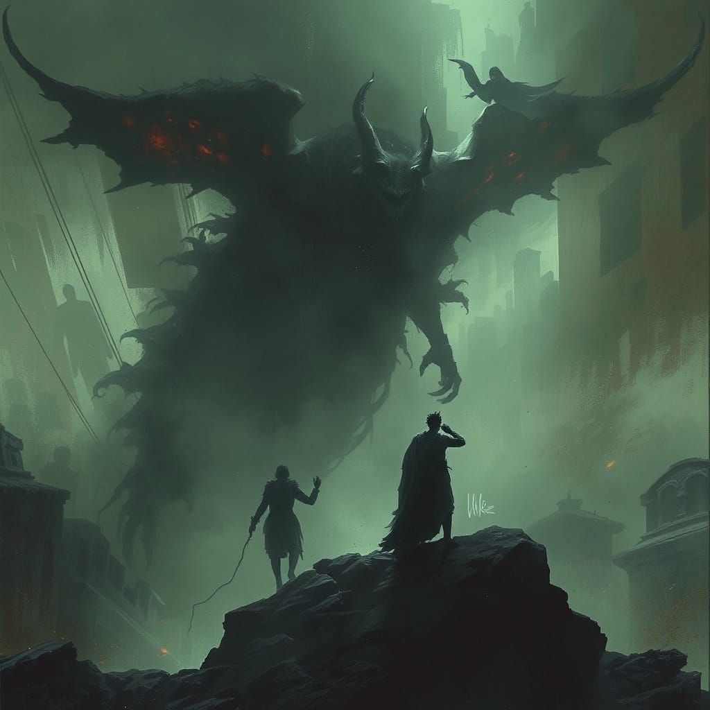 Dark Fantasy Figure in Tormented Bliss