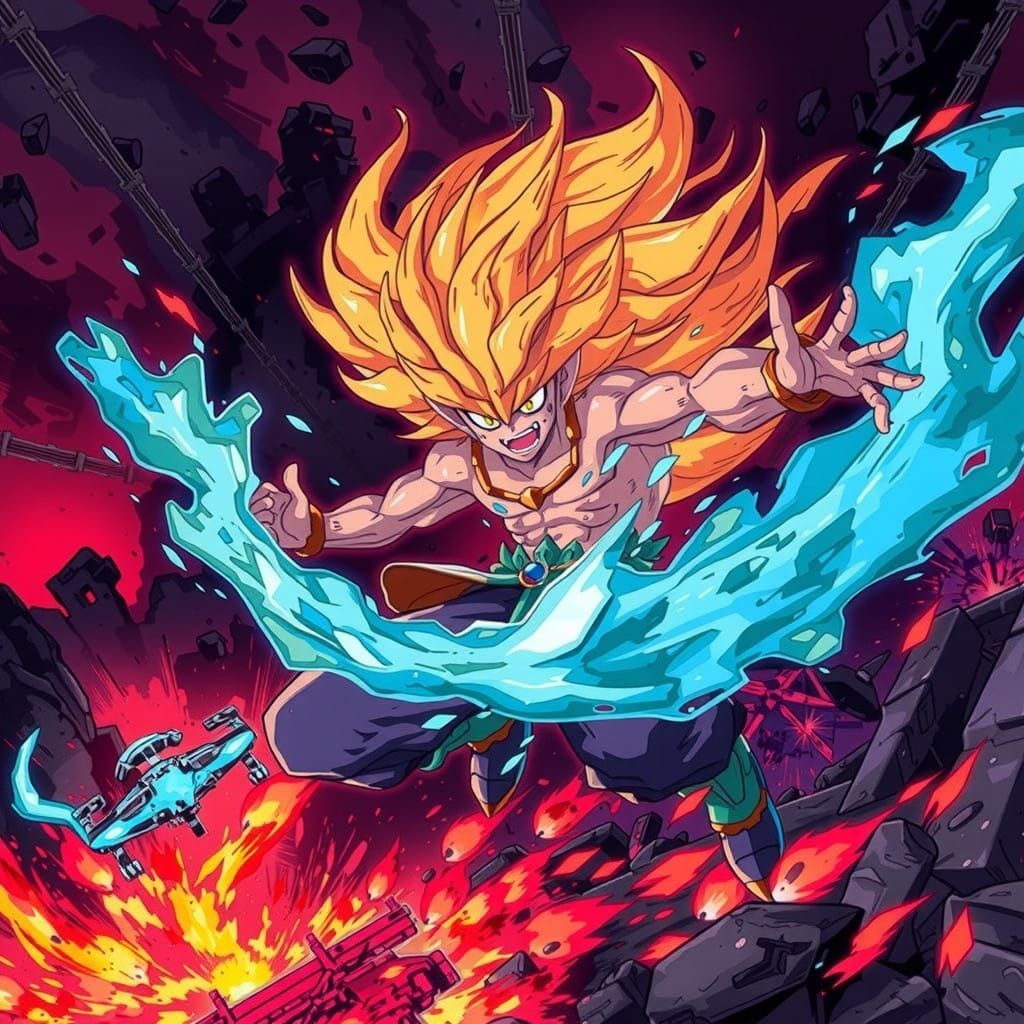 Cinematic Wild Spirit in Anime Style