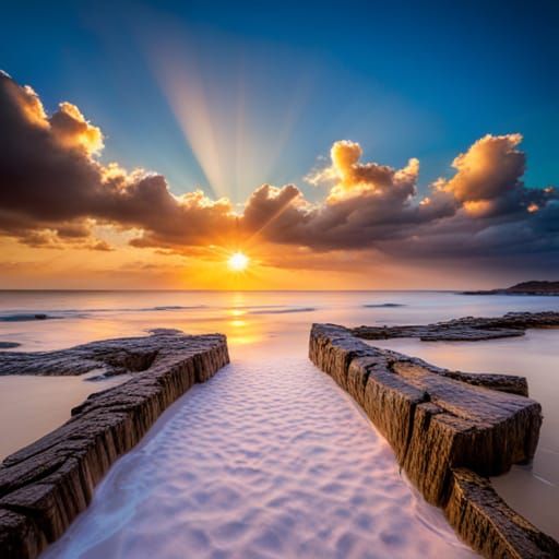 AI Generated Image of a Sunny Beach