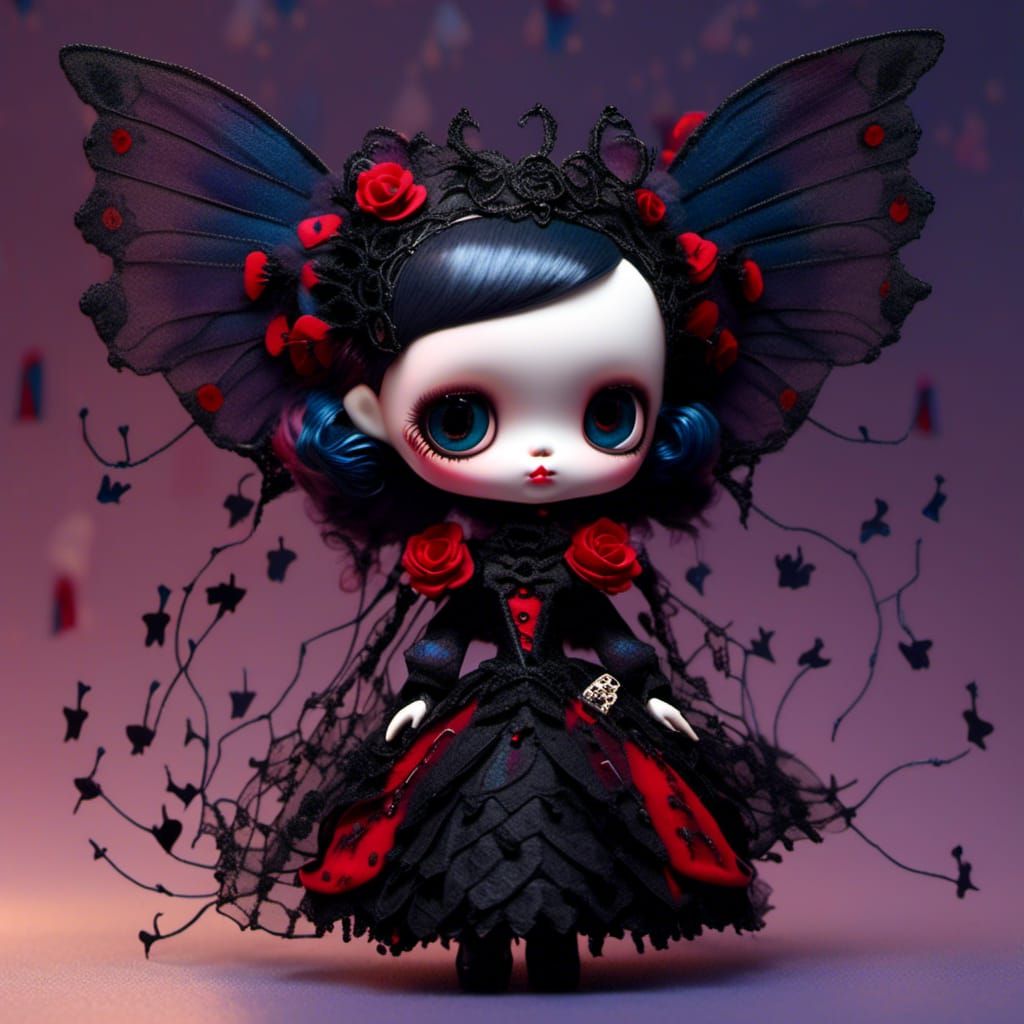 Ethereal Gothic Dolls in Tim Burton Style