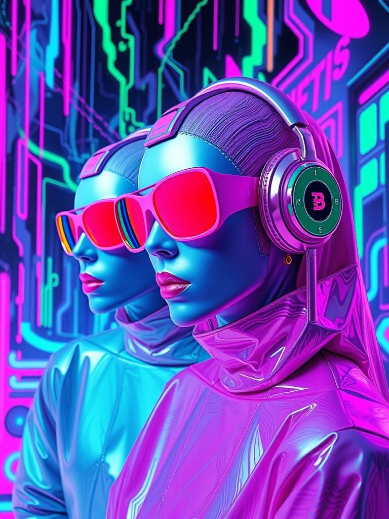 Cyberhybridism in Bold Pastels