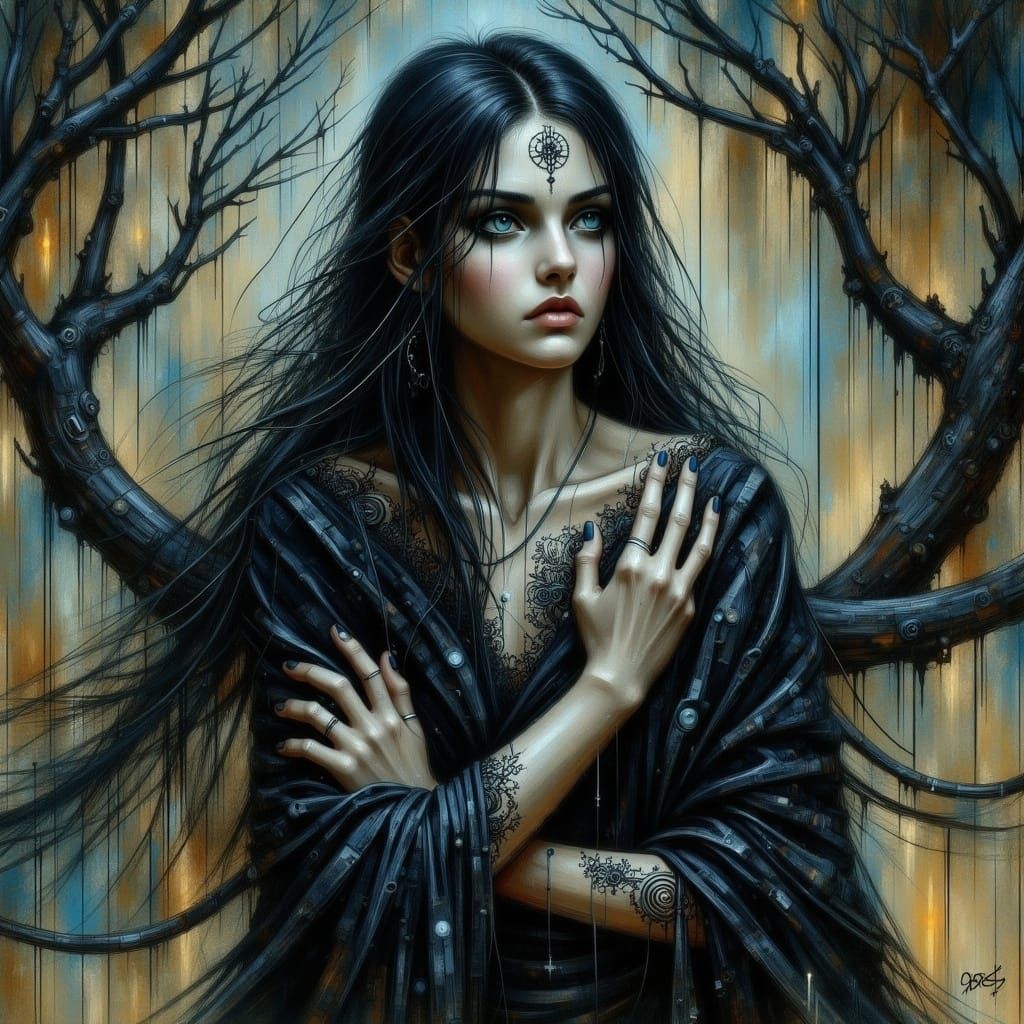 Gothic Fairy in Ethereal Candlelight