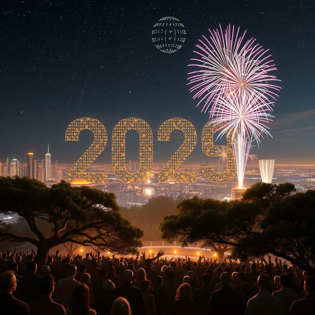 Cosmic Countdown in Cyberpunk Metropolis